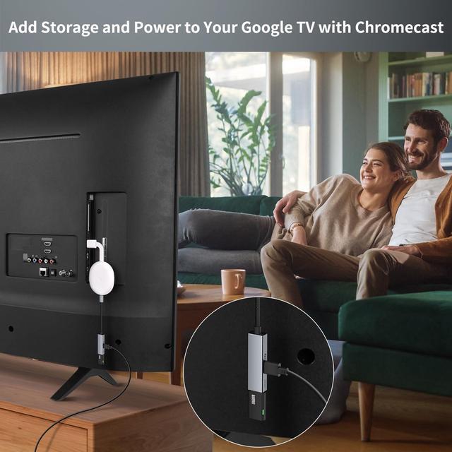 Alt view image 4 of 7 - USB C OTG Adapter with Power 2 in 1 USB C to USB 3.0 OTG with 60W PD Charging Adapter Compatible with iPhone 15/15 Pro iPad Pro MacBook Pro/Air Galaxy S24/S23 Chromecast with Google TV Pixel 8