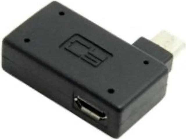 Main image of Cablecc 90 Degree Right Angled Micro USB 2.0 OTG Host Adapter with USB Power for Galaxy S3 S4 S5 Note2 Note3 Cell Phone & Tablet