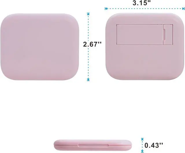 Alt view image 5 of 6 - USB C to C Cable 11.3 with 3 OTG Adapters Type C Female to USB A/Micro/iOS Device Male in Pocket Mirror Case Pink