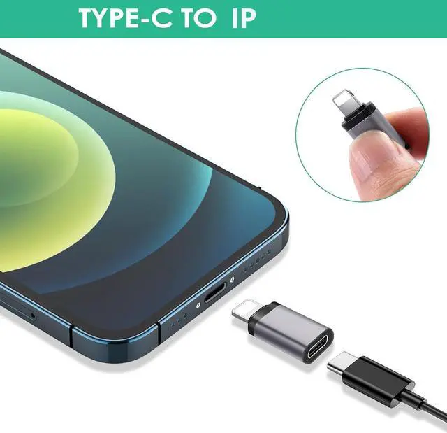 Alt view image 3 of 7 - (4 Packs) 2 Type c Female to iPhone Male converters 2 USB Female to Type c Male converters for iPhone 12 13 14Pro Max Plus Samsung Galaxy S23 S22 OTG USB ADAPTS to USB C