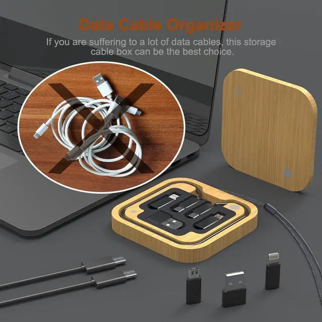 Alt view image 3 of 7 - Multi USB Charging Adapter Cable Kit for Travel Fast Charging and Data Transfer Cable with Type C to Type C/Micro/USB A Adapters Pocket Cable Kit for Travel Gadget