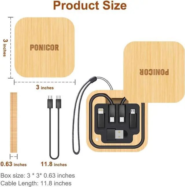 Alt view image 7 of 7 - Multi USB Charging Adapter Cable Kit for Travel Fast Charging and Data Transfer Cable with Type C to Type C/Micro/USB A Adapters Pocket Cable Kit for Travel Gadget
