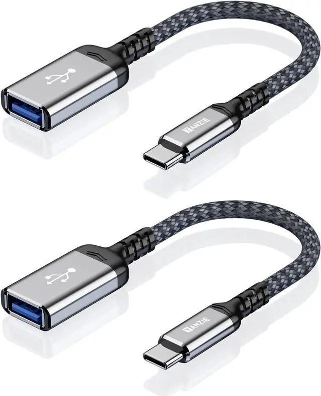 Main image of 2-Pack USB-C Female to USB-A Female Adapter - Compatible with iPhone 15 Pro/Max MacBook Pro/Air iPad Pro Google Pixel  Galaxy