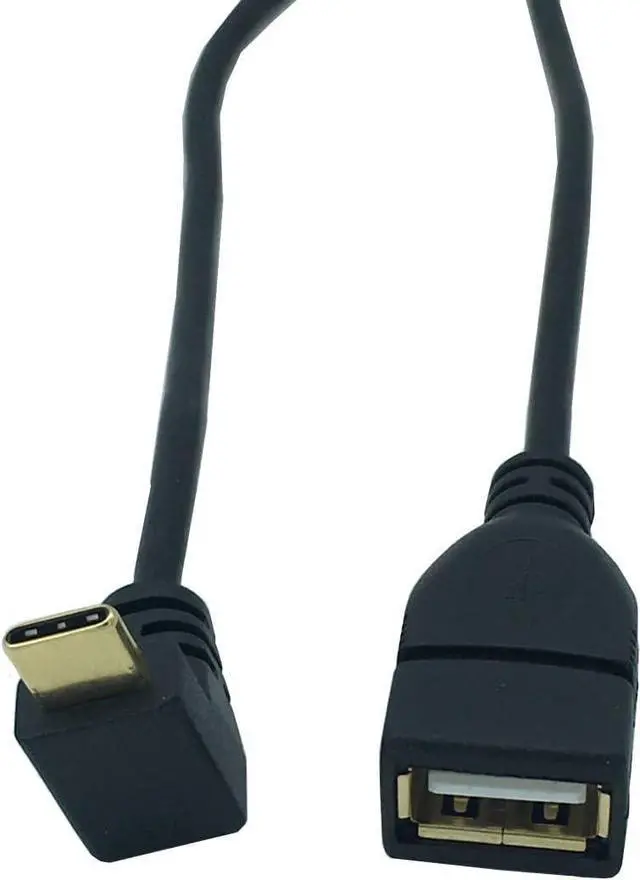 Alt view image 4 of 6 - USB C to USB Adapter Type C OTG Cable Gold-Plated USB 3.1 Type C (USB-C) Male to USB Type A Female OTG Adapter Cable - 10 inch (90 Degree USB C to A Up/Down)