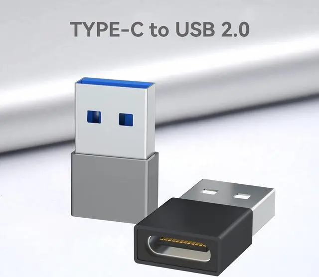 Alt view image 3 of 7 - USB to USB C Adapter 4 Pack USB C Female to USB Male OTG Charger Type C Converter Compatible with  Watch Ultra iWatch 7-9 iPhone 15~13 Plus Pro Max AirPods 3 iPad Air Car Galaxy (Black)