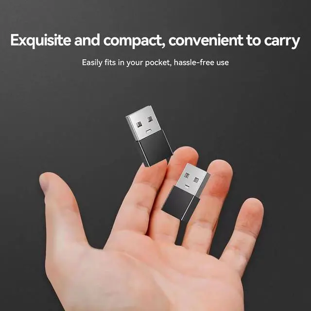 Alt view image 7 of 7 - USB to USB C Adapter 4 Pack USB C Female to USB Male OTG Charger Type C Converter Compatible with  Watch Ultra iWatch 7-9 iPhone 15~13 Plus Pro Max AirPods 3 iPad Air Car Galaxy (Black)