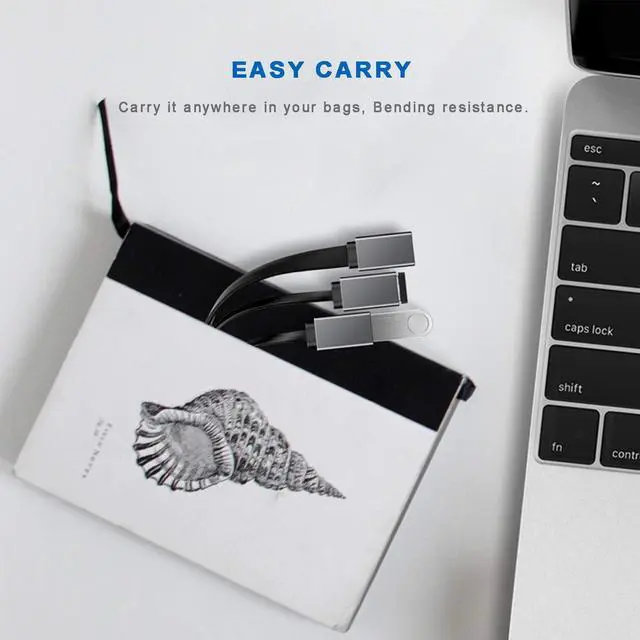 Alt view image 5 of 5 - Lightweight Easy Carry USB Type-C to USB-A Hub OTG Adapter Multi-Port Converter Dock 1 in 3 Out Type C Expension Cable for Mobile Tablet Laptops