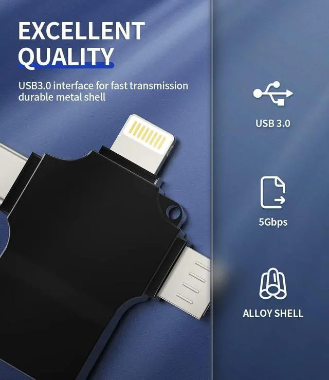 Alt view image 2 of 7 - USB C to USB Adapter OTG A Female Micro Lightning Type Male Converter Accessorie Camera Card Reader Mouse Keyboard Midi Flash Drive Compatible for Samsung Ipad LG Thunderbolt Android