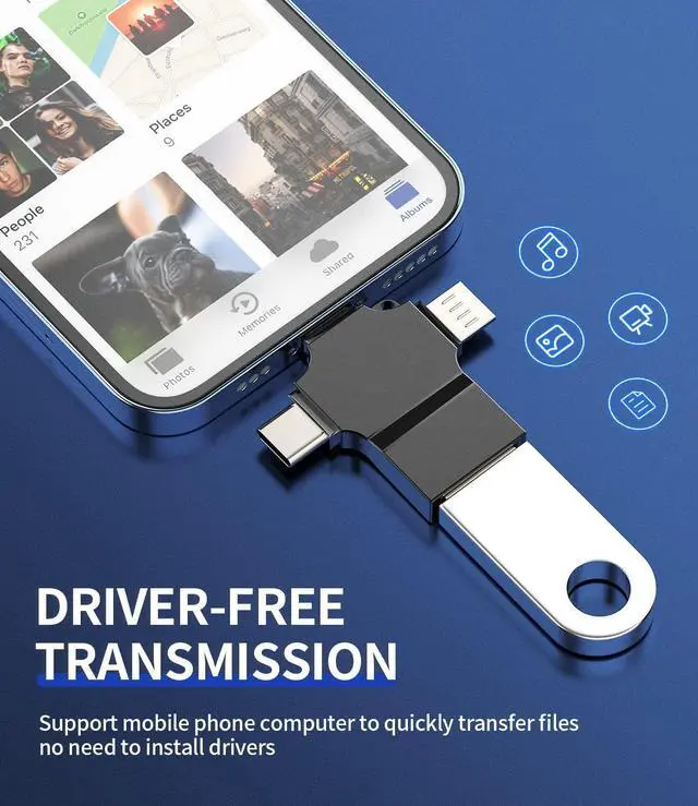 Alt view image 4 of 7 - USB C to USB Adapter OTG A Female Micro Lightning Type Male Converter Accessorie Camera Card Reader Mouse Keyboard Midi Flash Drive Compatible for Samsung Ipad LG Thunderbolt Android