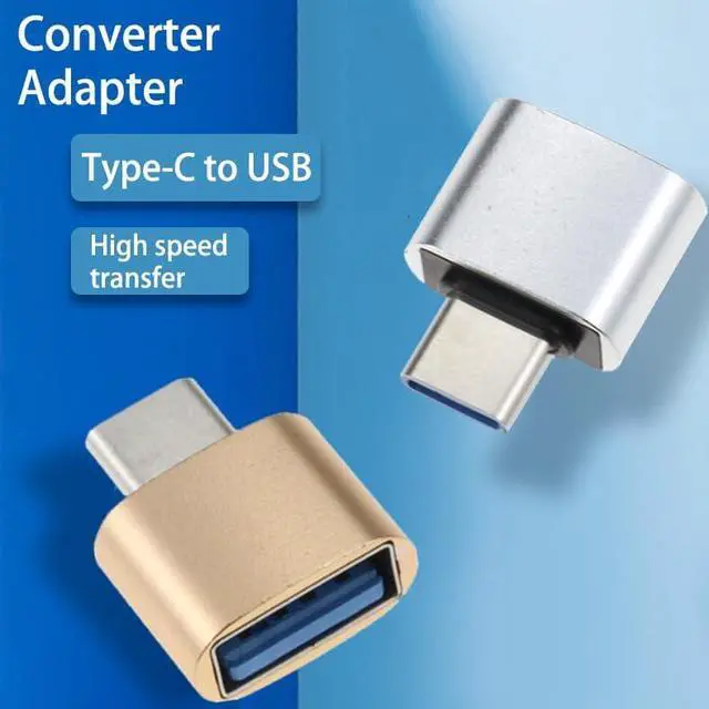 Alt view image 2 of 6 - USB C to USB Adapter in Metal(4 Packs) USB Female to USB C Male OTG Adapter Compatible with MacBook Pro  Galaxy Type-C Phones Laptops Tablets (1 Black 1 Silver 1 Blue and 1 Gold)