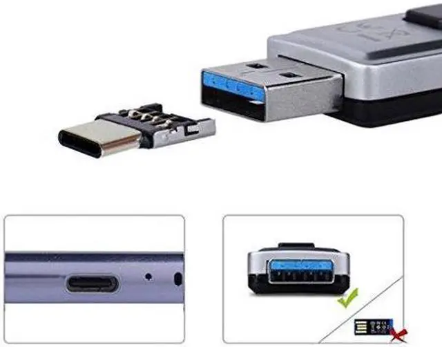 Alt view image 3 of 7 - 5 PCS USB C OTG Adapter USB C Male to USB 2.0 Female Ultra Mini Size Connector Adapter