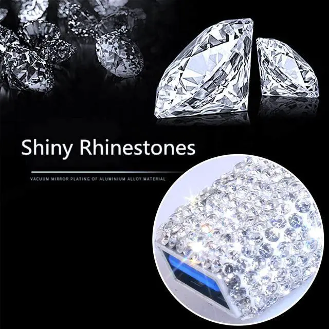 Alt view image 2 of 5 - USB C Male to USB 3.0 Female Adapter 2Pack Type C to USB A 3.0 OTG Adapter Bling Bling Rhinestone Diamond Decors Compatible for Devices has USB C