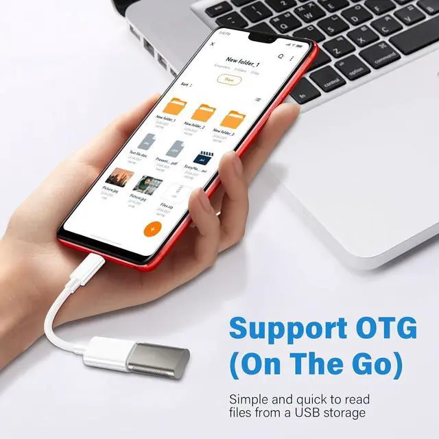 Alt view image 2 of 7 - USB C Male to USB Female Adapter Cable USB Type C to USB Adapter 2 Pack OTG Cable High Speed USB to USB C Converter Compatible with MacBook Pro/Air iPad Pro Samsung Notebook Smartphone