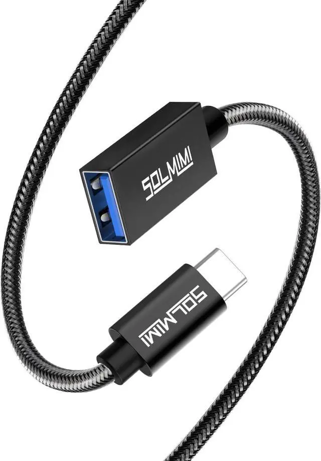 Main image of USB OTG Adapter 0.65FT (20 cm) Female to USB-C Adapter 5 GBPS Data Transmission OTG Cable Type C to USB-A Adapter Compatible with MacBook Pro Air Galaxy S21 S22+  XPS  Pixels