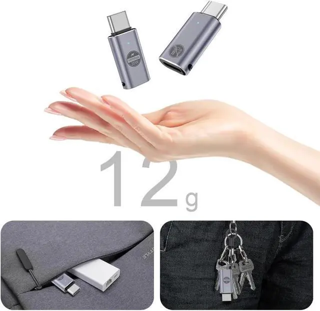 Alt view image 5 of 7 - 3 Pack Lightning to USB C Adapter for iPhone 15/15 Pro/15 Pro Max/15 Plus 35W Fast Charging & Data Transfer Space Gray with 3 Anti-Loss Straps Not for Audio/OTG