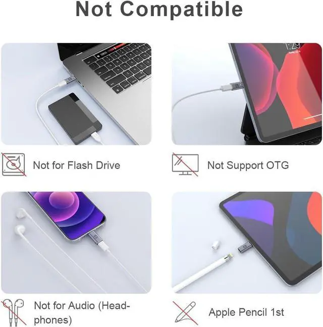 Alt view image 7 of 7 - 3 Pack Lightning to USB C Adapter for iPhone 15/15 Pro/15 Pro Max/15 Plus 35W Fast Charging & Data Transfer Space Gray with 3 Anti-Loss Straps Not for Audio/OTG