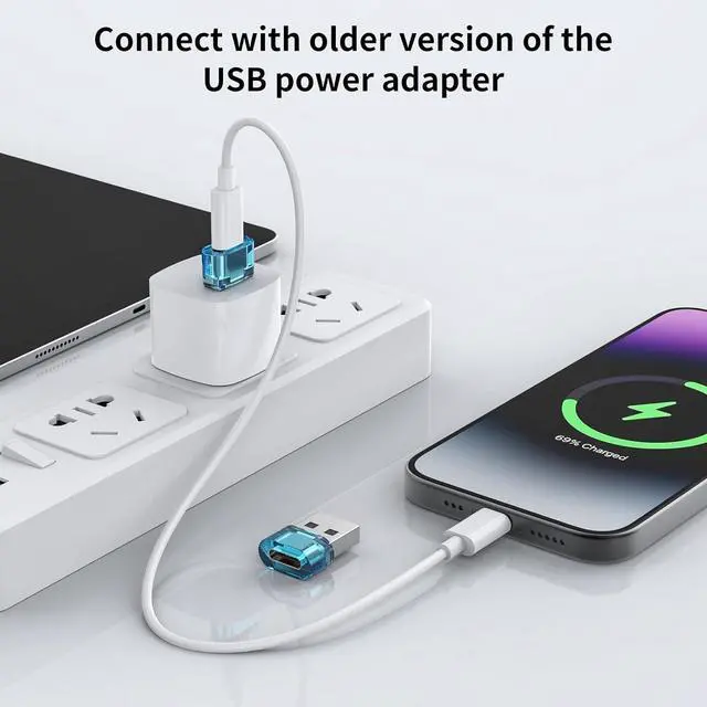 Alt view image 3 of 6 - USB Male to USB C Adapter 5 Packs USB to USB C Super Fast Charging Transfer and OTG Function USB-A to USB-C Adapter Compatible with iPhone15 Plus Pro Max/iPad Pro Air 4 Mini 6 Almost USB Devices