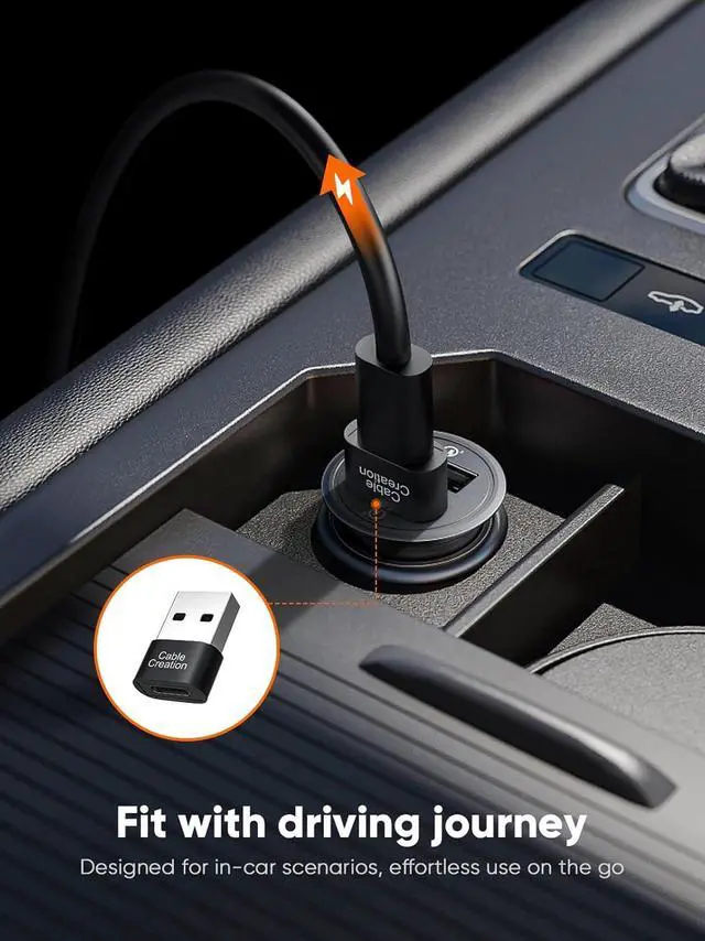 Alt view image 5 of 7 - USB to USB C Adapter USB C Female to USB Male OTG Type C Car Charger Converter Compatible with iPhone 16 15 Samsung Galaxy S24 iPad Apple Watch Airpods CarPlay