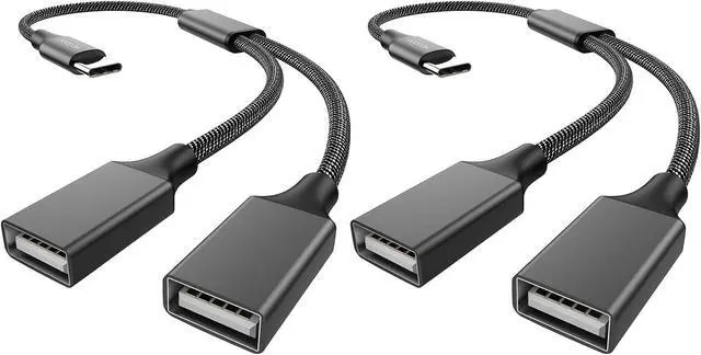Main image of USB C to Dual USB Female Adapter Type C to Dual USB Splitter USB c to Double USB 2.0 Adapter Double USB 2.0 OTG Splitter Cord Converter for MacBook Pro Google Pixel Galaxy S9 / S8 / Note 8