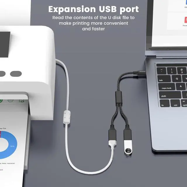 Alt view image 4 of 6 - USB C to Dual USB Female Adapter Type C to Dual USB Splitter USB c to Double USB 2.0 Adapter Double USB 2.0 OTG Splitter Cord Converter for MacBook Pro Google Pixel Galaxy S9 / S8 / Note 8