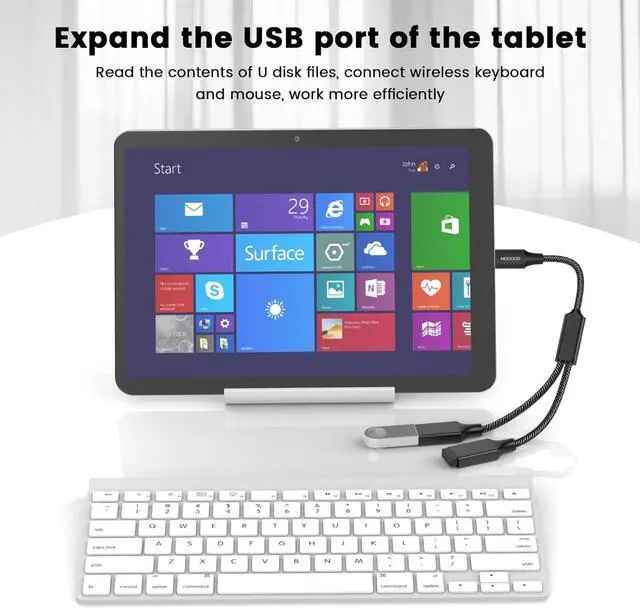 Alt view image 5 of 6 - USB C to Dual USB Female Adapter Type C to Dual USB Splitter USB c to Double USB 2.0 Adapter Double USB 2.0 OTG Splitter Cord Converter for MacBook Pro Google Pixel Galaxy S9 / S8 / Note 8