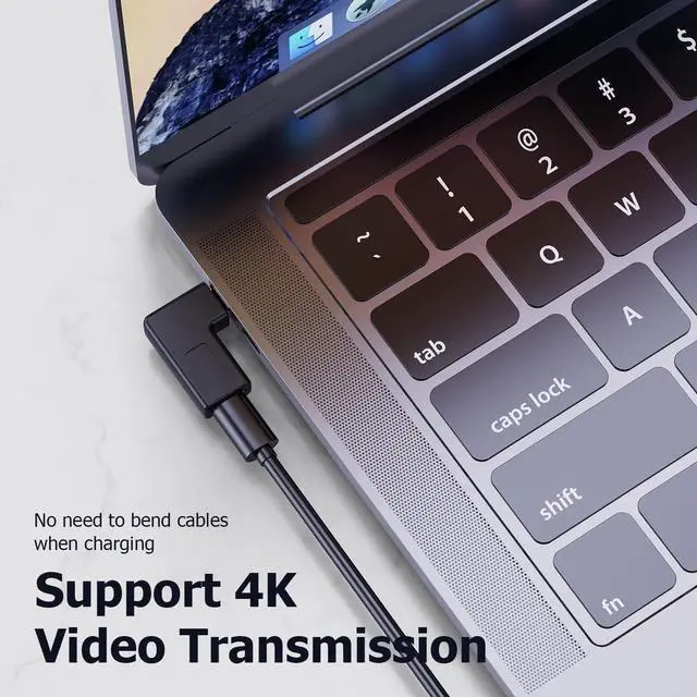 Alt view image 4 of 7 - Right Angle USB C Adapter USB C 90 Degree Adapter Type C Male to Female Adapter (2-Pack) Right & Left Angled 90 Degree Extension Adapter Compatible with MacBook Pro Air Laptop Mobile Phone