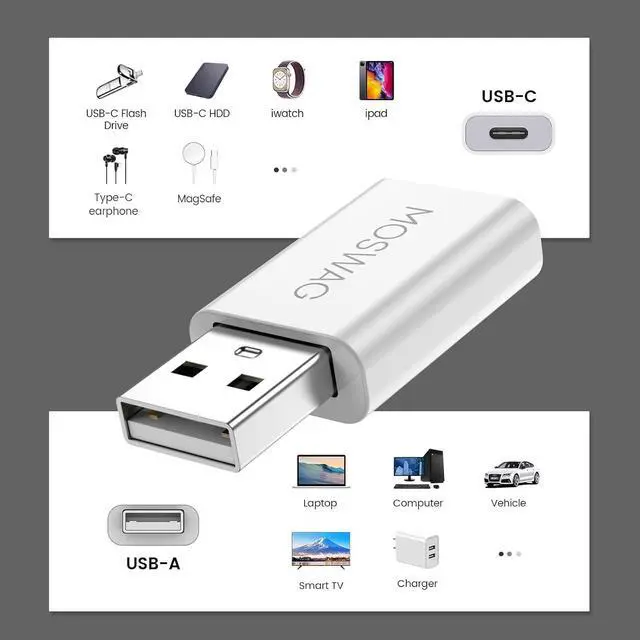 Alt view image 2 of 6 - USB-C Female to USB-A Male Adapter