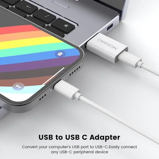 Alt view image 3 of 6 - USB-C Female to USB-A Male Adapter