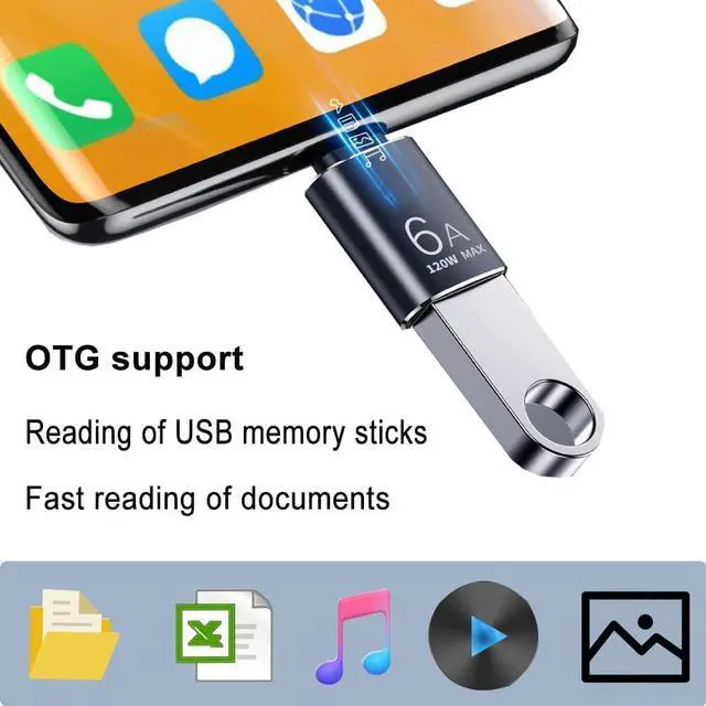 Alt view image 5 of 7 - USB C to USB Adapter (3 Pack) USB C Adapter Type C to USB 3.1 OTG Adapter for Smartphones Laptops Tablets Compatible with MacBook Pro  Galaxy S20 S21 S22 and More Type C Devices