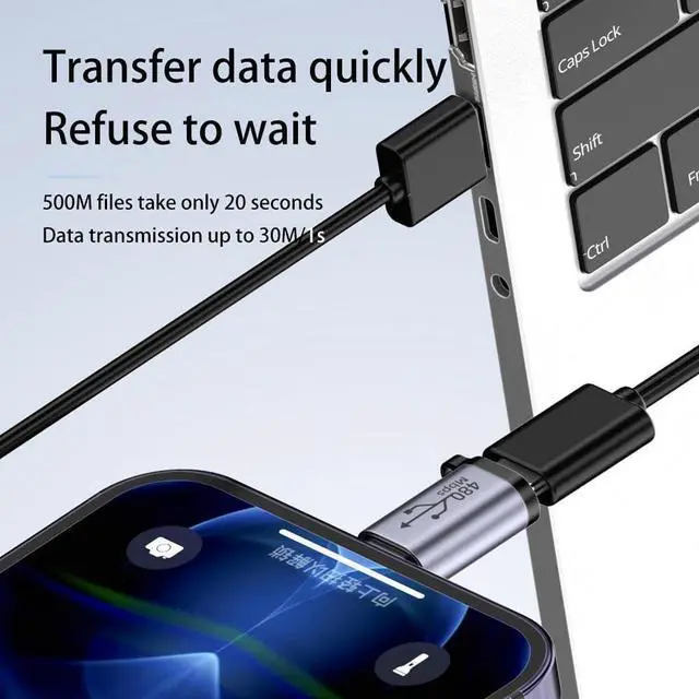 Alt view image 6 of 7 - Black Micro USB/Lighting to USB C Extender Aluminum Alloy Mini Type C USB Adapter USB 3.0 USB-C OTG Data Transfer Converter for Camera Phone Tablet Notebook Disk Cell Phone OTG Adapters