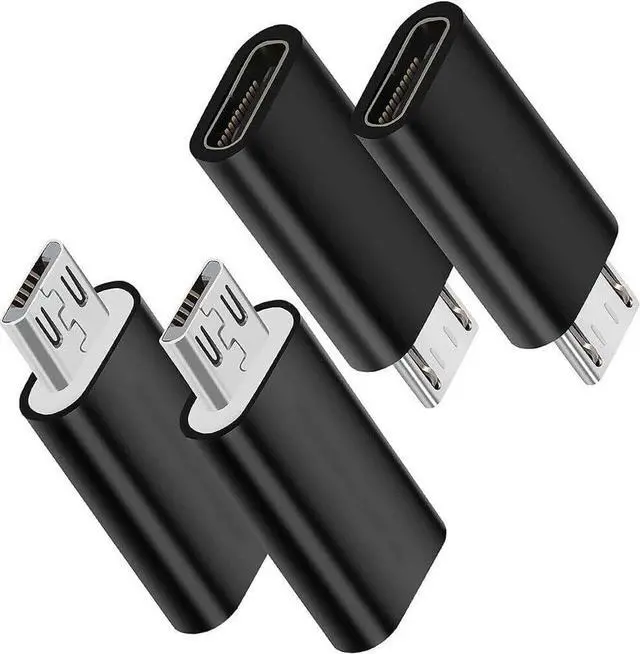 Alt view image 2 of 4 - 4 Pcs USB C to Micro USB Adapter Type C Female to Micro-USB Male Convert Connector Replacement for Samsung A10s A03 A03 Core S7 S6 Edge Galaxy J3 J7 Charging Data Sync Cell Phone OTG Adapters