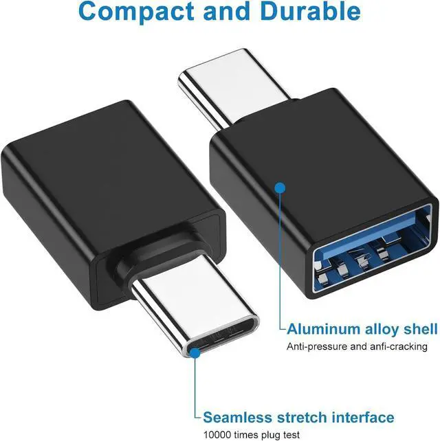 Alt view image 7 of 7 - USB C to USB 3.0 OTG Adapter for iPhone 16 15 Pro Max 2-Pack USB C Male Extender 10mm Connectors for MacBook Air Samsung S24 Ultra S23 S22 A54 Pixel 9 8 7 OnePlus 12 Type-C Tablet Laptop Android