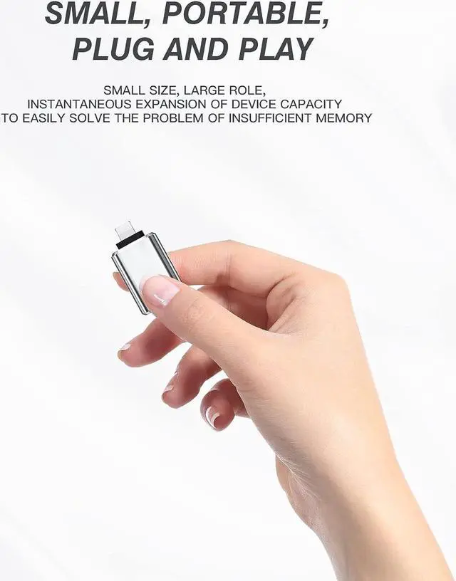Alt view image 4 of 7 - iPhone OTG Adapter Lightning Male to USB Female Data Sync Compatible with  13 12 11 Pro Max Mini Xr X Xs 8 7 Se Plus IPad Air Camera Card Reader Flash Drive Mouse Keyboard Hub MIDI Thunderbolt
