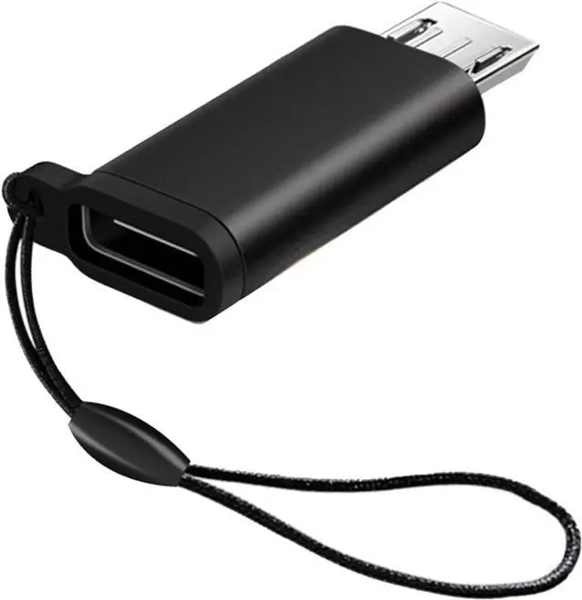 Alt view image 7 of 7 - USB C Female to Micro USB Male Adapter Converter Connector with Lanyard Support Charging and Data Sync for Phone Portable Type C Female to Micro Male Converter Cell Phone OTG Adapters Adapters