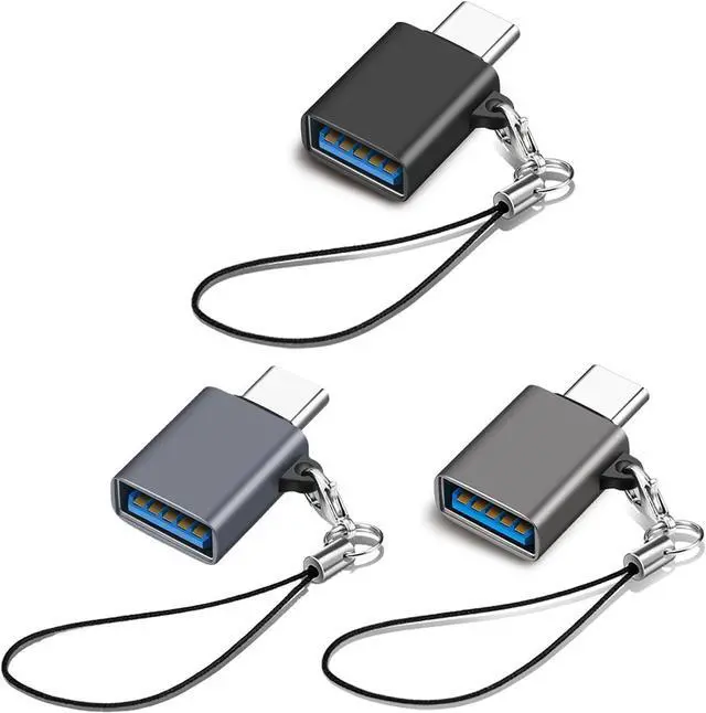 Alt view image 6 of 7 - Black USB Male to USB C Female Adapter USB 3.2 to Type C OTG Adapter 10Gbps Super Speed Data Sync Fast Charging Connector Male to Cell Phones and AccessoriesUSB 3.2 Female Adapter Cables and Ada