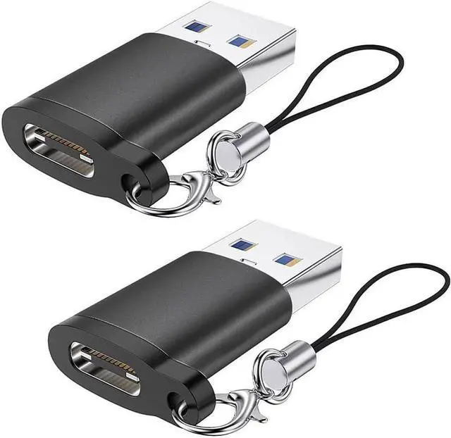 Main image of USB 3.0 to USB C Adapter 2 Pack USB C Female to A Male Charger Converter for Samsung Galaxy S23 S24 iPhone 15 Pro Max Plus Airpods iPad