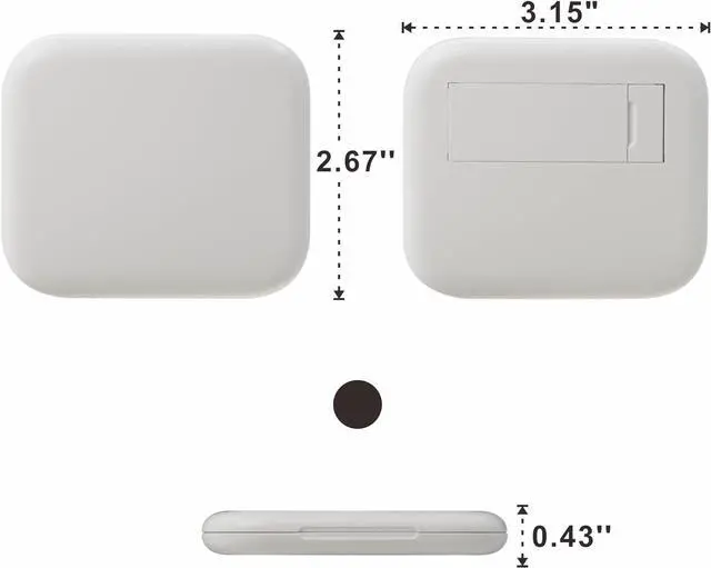 Alt view image 6 of 6 - USB C to C Charging/Data Transfer Cable with Type C to Micro/iOS/USB A adapters OTG in Pocket Box with Makeup Mirror White