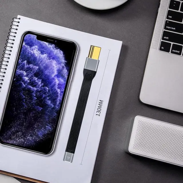 Alt view image 3 of 7 - USB C to USB Adapter USB C Female to USB C Male Adapter 10Gbps USB C Female to USB 3.0 Male Adapter OTG Bidirectional Cable USB C to USB C Adapter Charger Flexible Flat Short Cable for PC TV