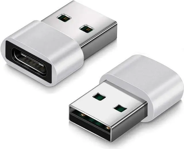Main image of USB to USB C Adapter [2Pack] iPhone 16 16e 15 Pro Max Charger Adaptor USBC Female to USB A Male Type C OTG Converter for  Watch  Galaxy S25 S24 iWatch 10 9 SE AirPod iPad mini Air
