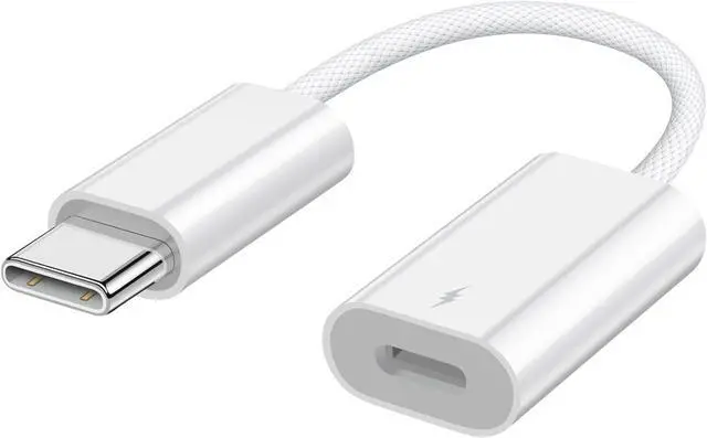 Main image of Lightning to USB C Adapter USB C Male to Lightning Female 60W PD Fast Charging Adapter for iPhone 16/16 Pro/15/15Pro/15+ iPad Pro/iPad Air 5/4 MacBook/Samsung and More Type C Devices -Only Charge