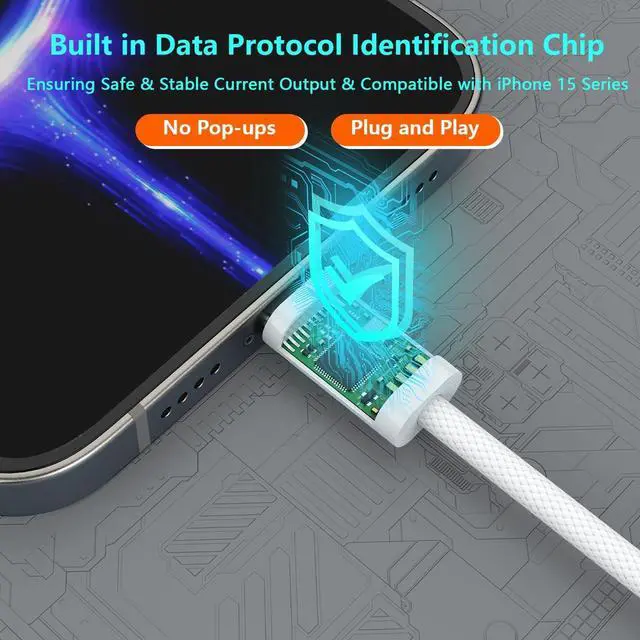 Alt view image 4 of 7 - Lightning to USB C Adapter USB C Male to Lightning Female 60W PD Fast Charging Adapter for iPhone 16/16 Pro/15/15Pro/15+ iPad Pro/iPad Air 5/4 MacBook/Samsung and More Type C Devices -Only Charge