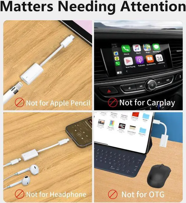 Alt view image 6 of 7 - Lightning to USB C Adapter USB C Male to Lightning Female 60W PD Fast Charging Adapter for iPhone 16/16 Pro/15/15Pro/15+ iPad Pro/iPad Air 5/4 MacBook/Samsung and More Type C Devices -Only Charge