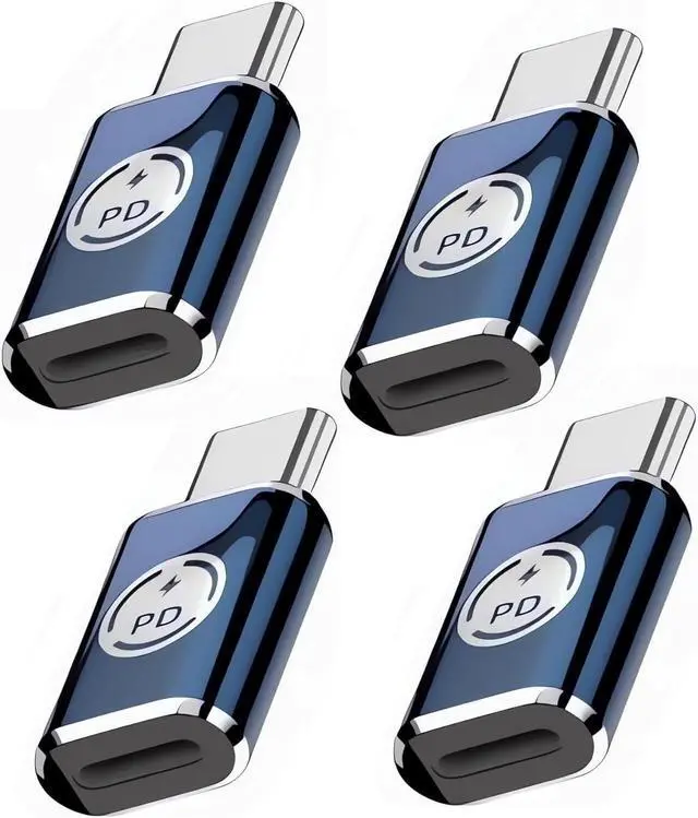 Main image of 4 Pack USB C Adapter for iPhone 16/15 Pro/15 Pro Max/15 Plus [Apple MFi Certified] Support Fast Charging & Data Transfer Type C Charger Connector Cable Charger Adapter Not for Audio/Carplay