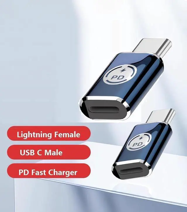 Alt view image 4 of 7 - 4 Pack USB C Adapter for iPhone 16/15 Pro/15 Pro Max/15 Plus [Apple MFi Certified] Support Fast Charging & Data Transfer Type C Charger Connector Cable Charger Adapter Not for Audio/Carplay