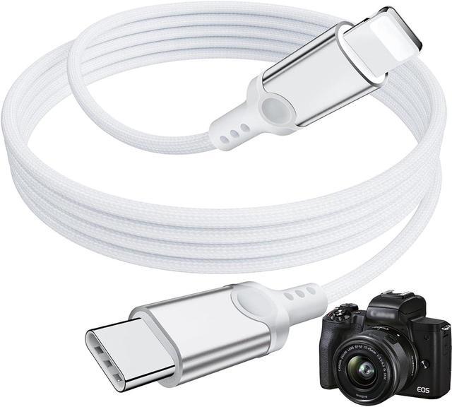 Main image of for Lightning to USB-C OTG Cable for Camera Canon Sony A7 A9 Nikon Fuji and Panasonic. Import Photos Videos for iPhone 14/13/12/11/XR Nylon Braided 3.3ft
