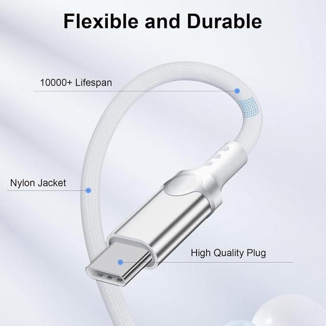 Alt view image 5 of 7 - for Lightning to USB-C OTG Cable for Camera Canon Sony A7 A9 Nikon Fuji and Panasonic. Import Photos Videos for iPhone 14/13/12/11/XR Nylon Braided 3.3ft