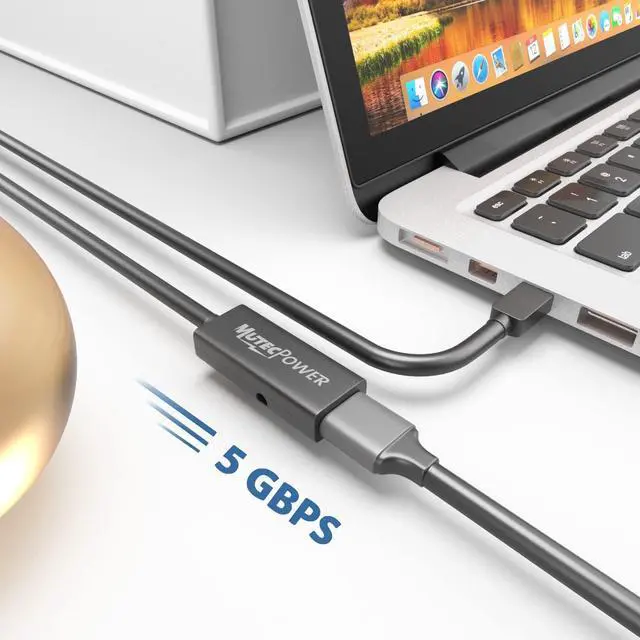 Alt view image 2 of 5 - 16ft USB C to USB A adapter cable OTG USB 3.0 type C male to Active USB type A female With extension chipset signal repeater - 16 Foot 5m - compatible with Macbook   Galaxy