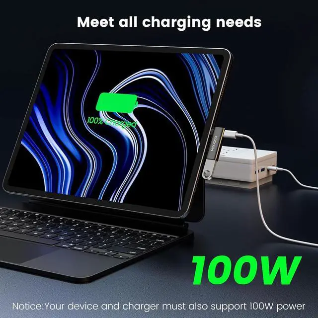 Alt view image 4 of 7 - USB C OTG Adapter USB C Splitter with 100W PD Charging USB3.0 to USB C Adapter USB C Splitter Power and Data Supported for Galaxy S24 Quest 3 Google Chromecast 3D Printer Octo4a Pi-KVM