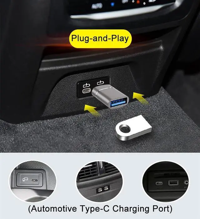 Alt view image 5 of 7 - USB C to USB 3.0 Adapter Type C to USB 3.0 Adapter USB C to USB OTG Adapter Compatible with iPhone 15 Pro/Max iPad pro MacBook Pro Air Google Pixel  Galaxy S24/S23/S22/S21-3 Pack