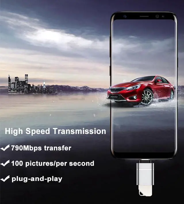 Alt view image 6 of 7 - USB C to USB 3.0 Adapter Type C to USB 3.0 Adapter USB C to USB OTG Adapter Compatible with iPhone 15 Pro/Max iPad pro MacBook Pro Air Google Pixel  Galaxy S24/S23/S22/S21-3 Pack